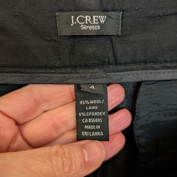 J. Crew Stretch Wool Charcoal Minnie Pant, Size 4 - Picture 7 of 8
